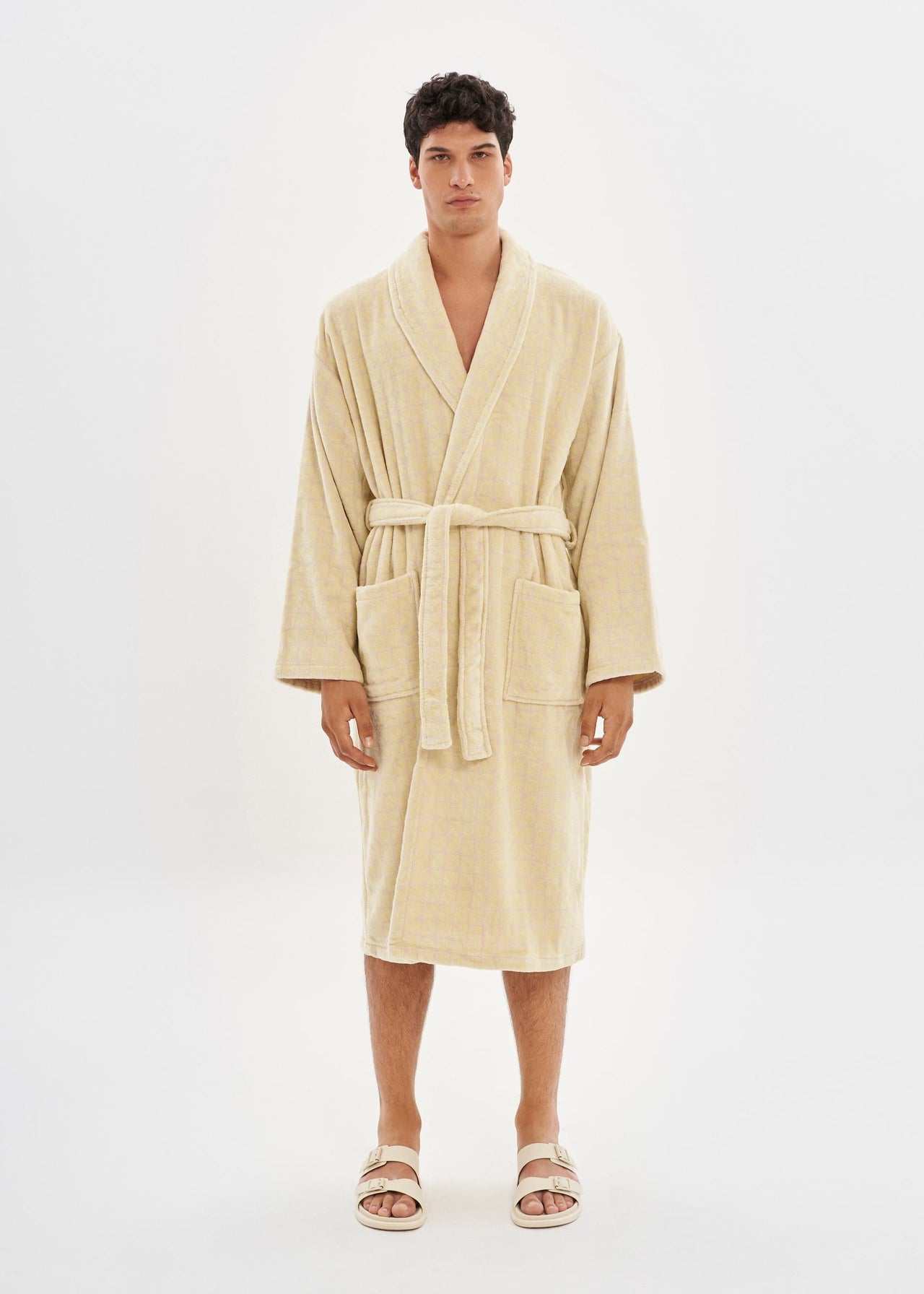 Bathrobe |  Velour Geo Triangle