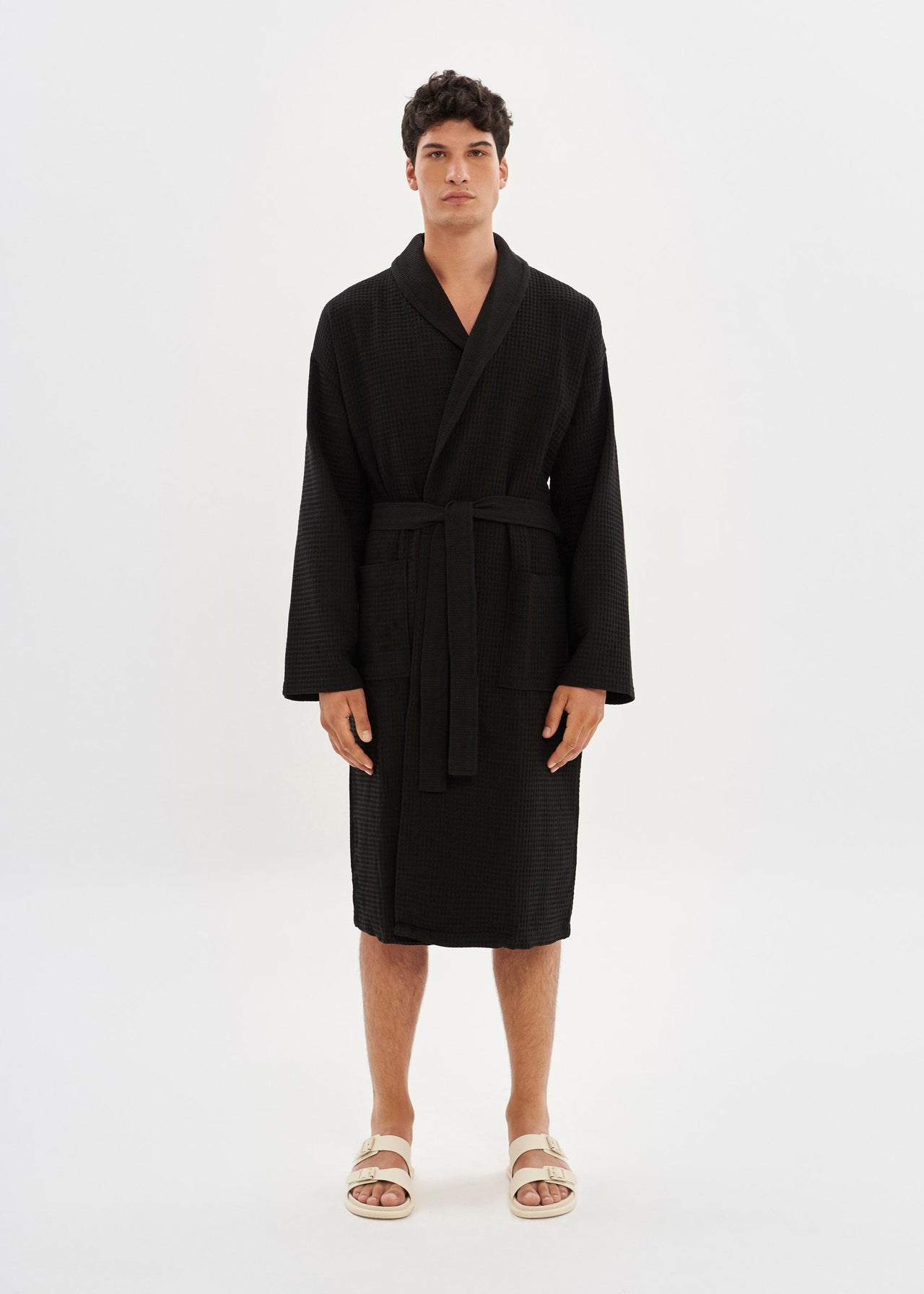 Bathrobe | Waffle Black