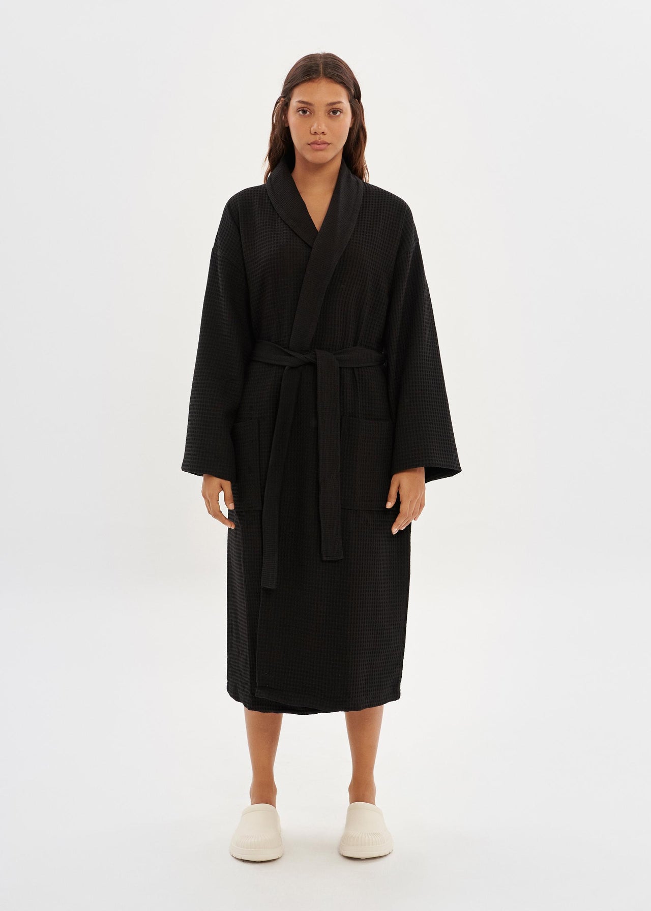 Bathrobe | Waffle Black