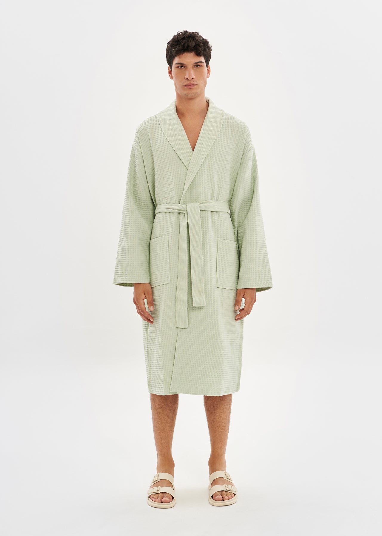 Bathrobe | Waffle Sage Green