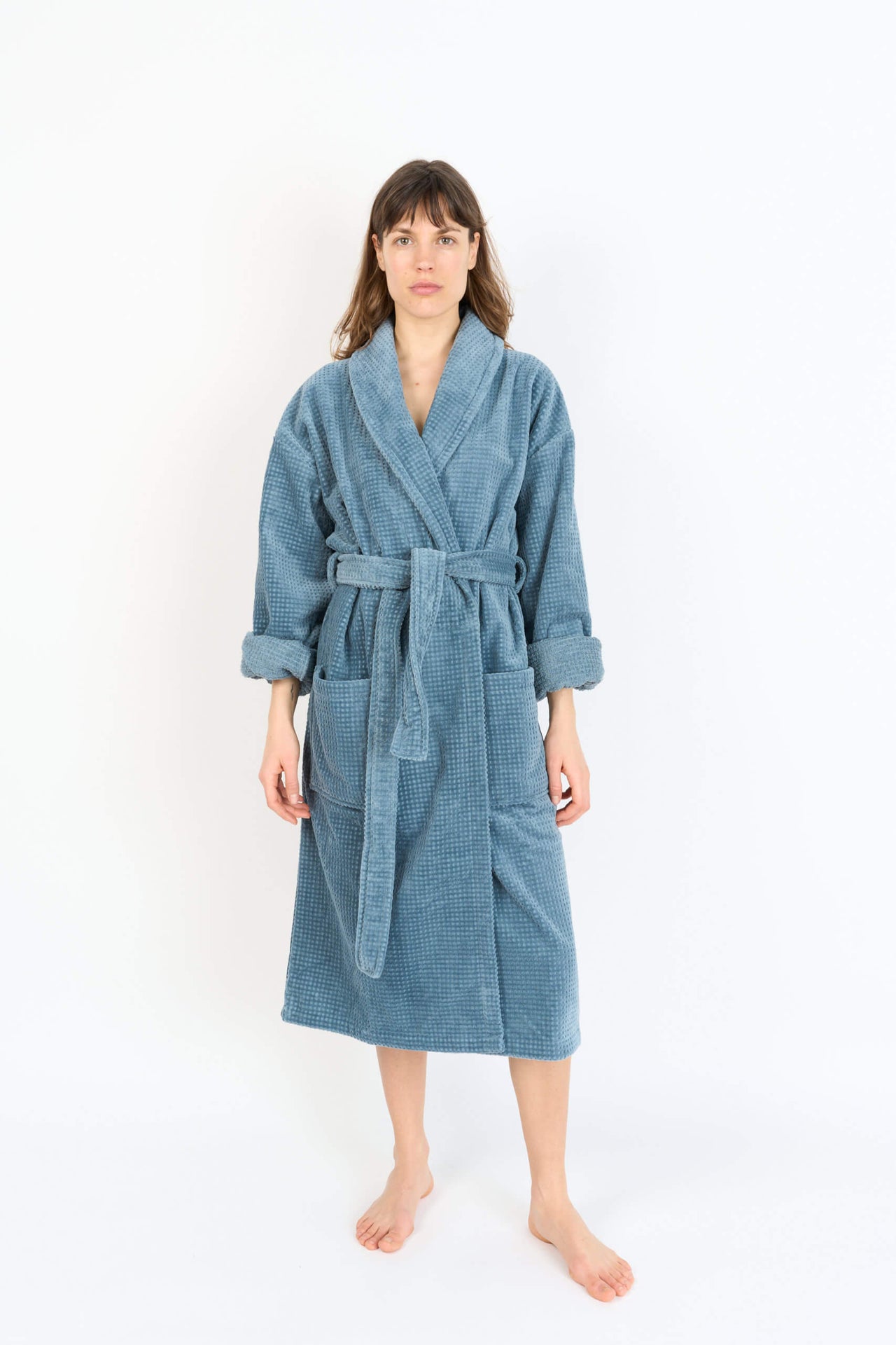 Bathrobe | Velour Warm Blue